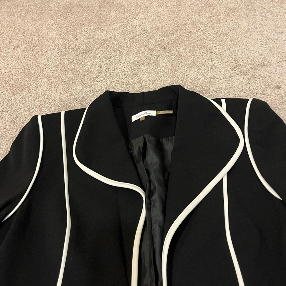 Calvin Klein Blazer Jacket with Zipper Accents - Picture 4 of 13